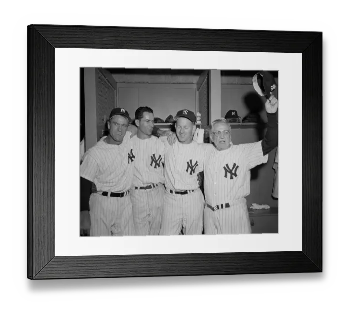 Framed Print : Casey Stengel with Yankees After Victory Framed Print : Casey Stengel with Yankees After Victory