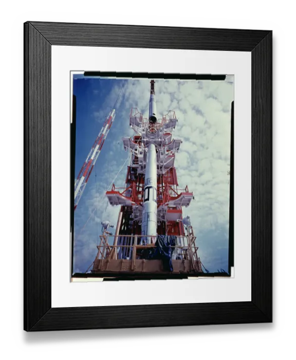 Framed Print : Satellite Rocket Preparing for Launch