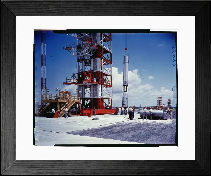 Framed Print : Satellite Rocket Preparing for Launch Framed Print : Satellite Rocket Preparing for Launch