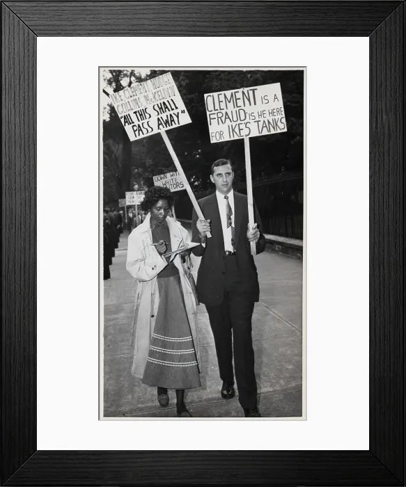Framed Print : Man Being Interviewed on Picket Line Framed Print : Man Being Interviewed on Picket Line