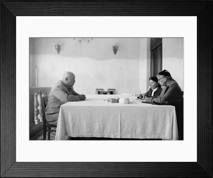 Framed Print : Nikita Khrushchev Speaking with Eleanor Roosevelt Framed Print : Nikita Khrushchev Speaking with Eleanor Roosevelt