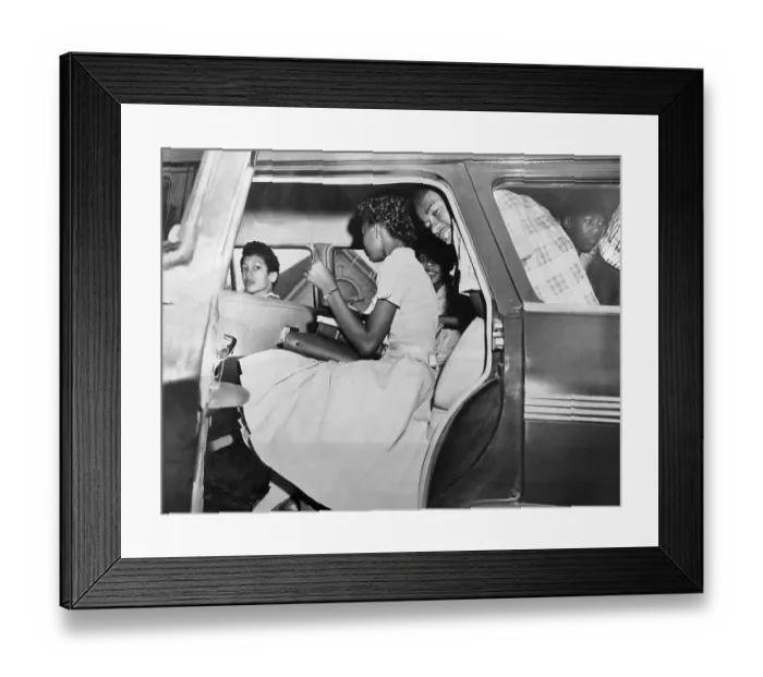 Framed Print : Students in Army Wagon Framed Print : Students in Army Wagon