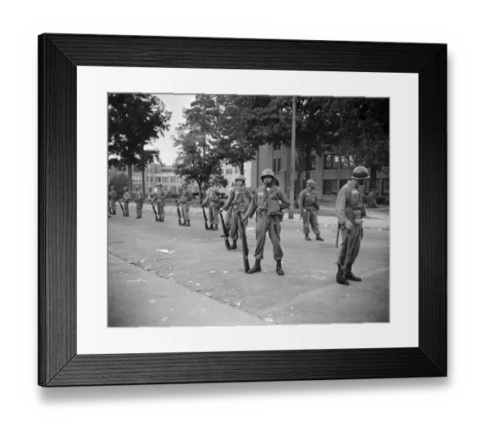 Framed Print : Troops Standing With Rifles Framed Print : Troops Standing With Rifles