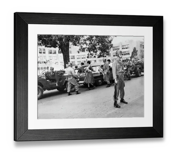 Framed Print : Young African American Women Escorted by Federal Troops Framed Print : Young African American Women Escorted by Federal Troops