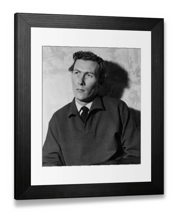 Framed Print : John Osborne In Contempletive Headshould Framed Print : John Osborne In Contempletive Headshould