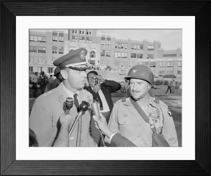 Framed Print : Major General Edwin A. Walker Talking with Reporters Framed Print : Major General Edwin A. Walker Talking with Reporters