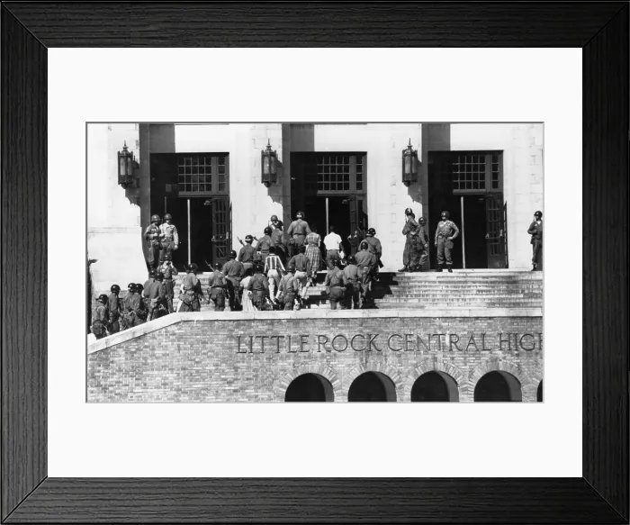 Framed Print : Students Escorted into School Framed Print : Students Escorted into School