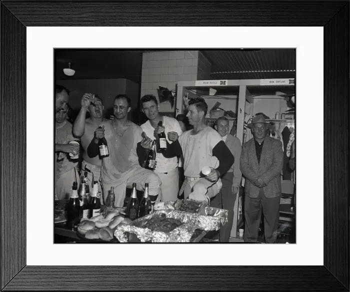 Framed Print : Milwaukee Braves Toasting Victory 1957 Framed Print : Milwaukee Braves Toasting Victory 1957