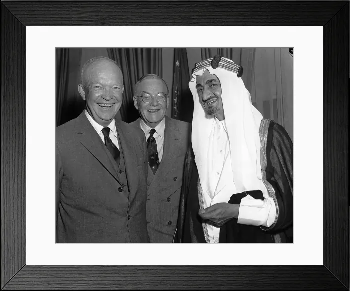 Framed Print : Prince Faisal Meets with Eisenhower and Dulles Framed Print : Prince Faisal Meets with Eisenhower and Dulles