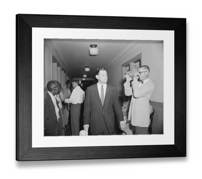 Framed Print : Mayor Woodrow Wilson Mann at Courthouse Framed Print : Mayor Woodrow Wilson Mann at Courthouse