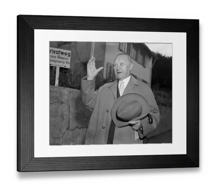 Framed Print : Konrad Adenauer Leaving Home Framed Print : Konrad Adenauer Leaving Home