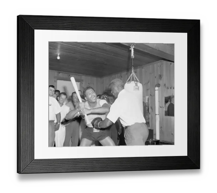 Framed Print : Ray and Jackie Robinson Trade Bat and Glove Framed Print : Ray and Jackie Robinson Trade Bat and Glove