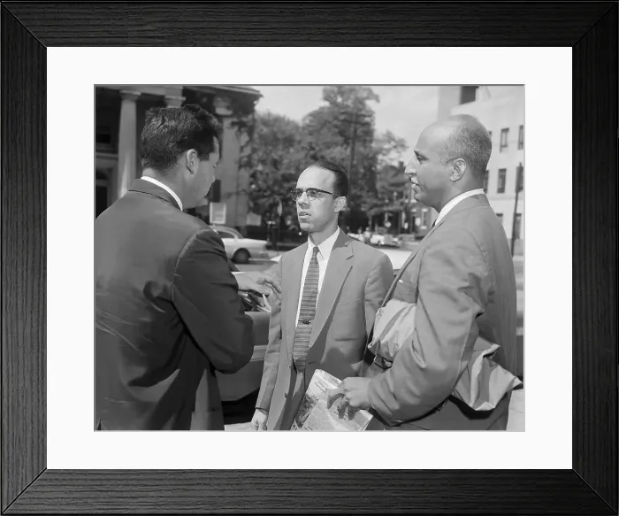 Framed Print : Attorneys Robinson and Hill Being Interviewed Framed Print : Attorneys Robinson and Hill Being Interviewed
