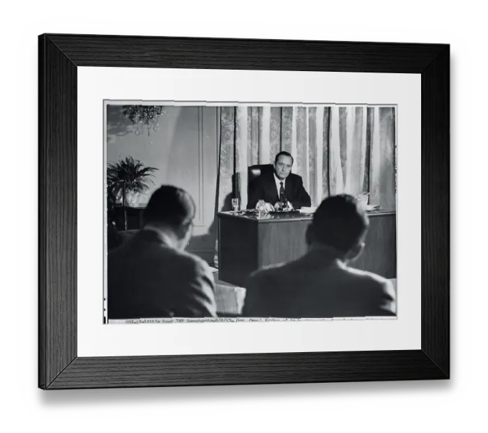 Framed Print : Orval Faubus at News Conference Framed Print : Orval Faubus at News Conference