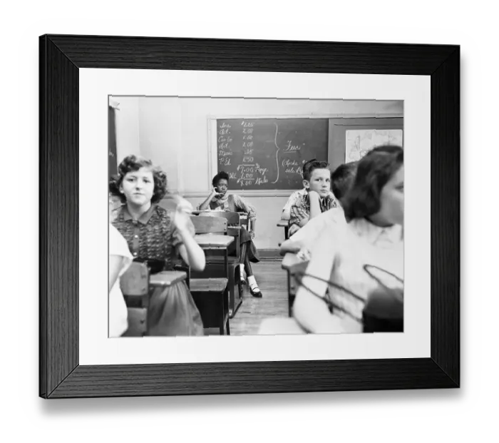Framed Print : Integrated Classroom in North Carolina