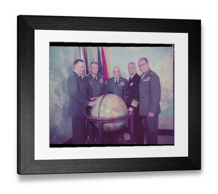 Framed Print : Joint Chief of Staff Members Around Globe Framed Print : Joint Chief of Staff Members Around Globe