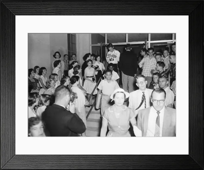 Framed Print : African American Students Turned Away From School Framed Print : African American Students Turned Away From School