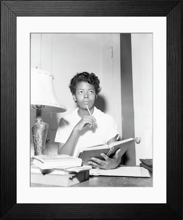 Framed Print : Elizabeth Eckford Studying at Home Framed Print : Elizabeth Eckford Studying at Home