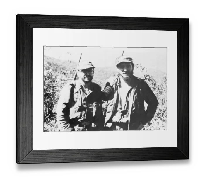 Framed Print : Fidel Castro with Raul Chibas