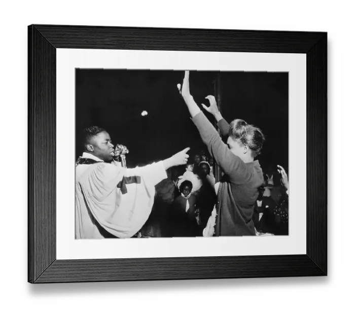 Framed Print : Reverend Perry Leading a Tent Revival Framed Print : Reverend Perry Leading a Tent Revival