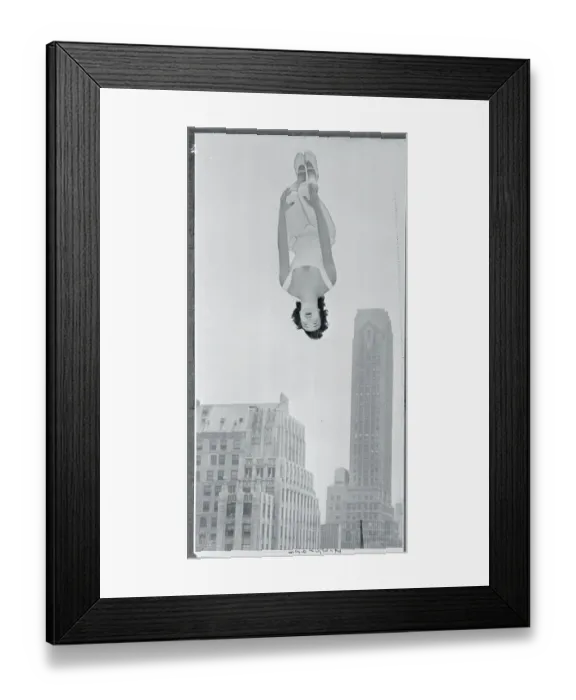 Framed Print : Woman Performing a Back Flip Framed Print : Woman Performing a Back Flip