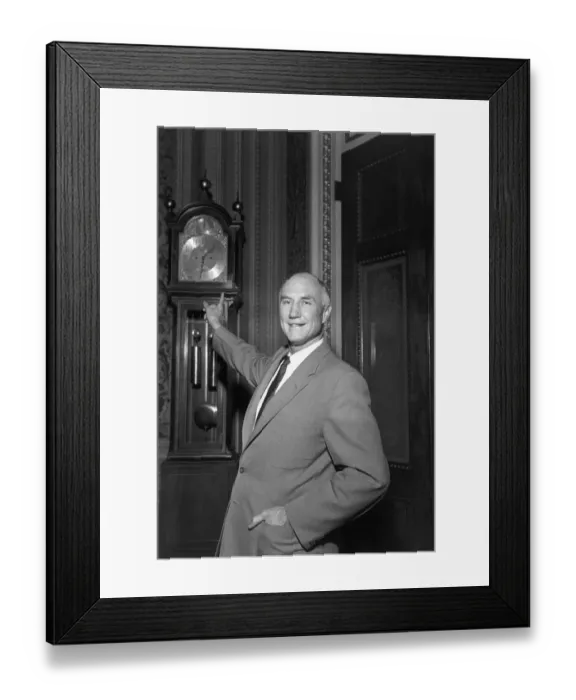 Framed Print : Strom Thurmond Points To Clock Framed Print : Strom Thurmond Points To Clock