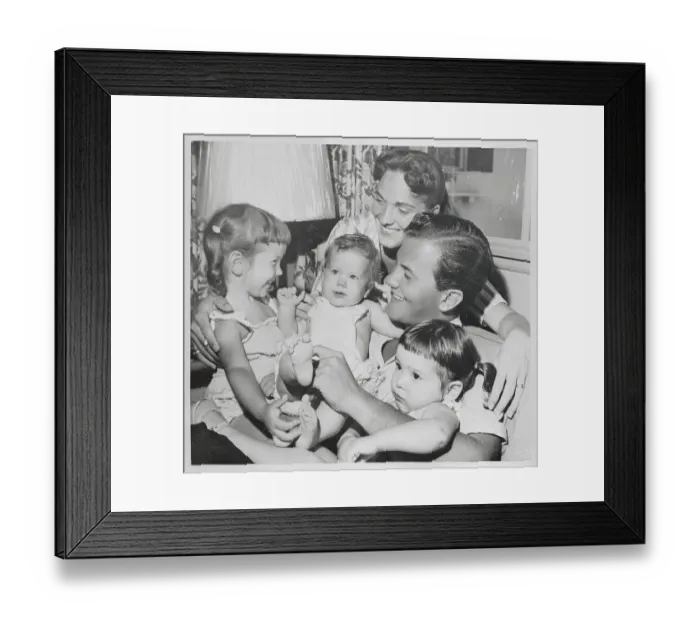 Framed Print : Pat Boone Sitting with His Family Framed Print : Pat Boone Sitting with His Family