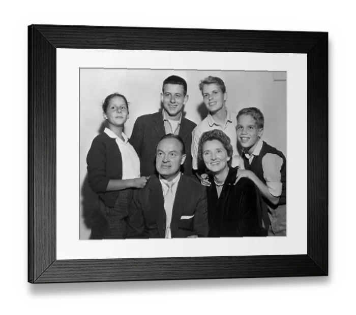 Framed Print : Comedian Bob Hope and His Family Framed Print : Comedian Bob Hope and His Family