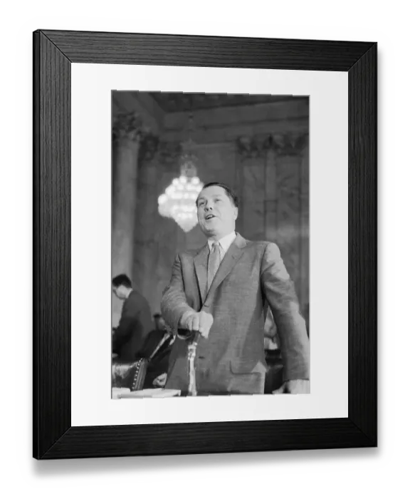 Framed Print : Jimmy Hoffa Standing at Senate Hearing Framed Print : Jimmy Hoffa Standing at Senate Hearing