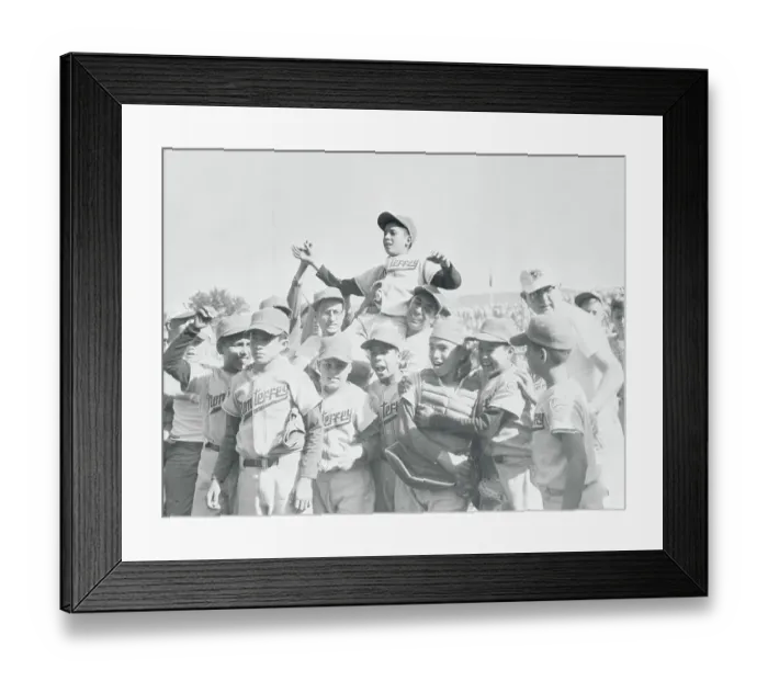 Framed Print : Young Angel Macias Being Carried by His Teammates Framed Print : Young Angel Macias Being Carried by His Teammates