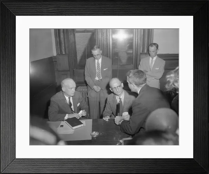Framed Print : Spy Rudolf Ivanovich Abel with Attorney James B. Donovan Framed Print : Spy Rudolf Ivanovich Abel with Attorney James B. Donovan