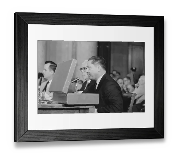 Framed Print : Portrait of Jimmy Hoffa Appearing Before Senate Framed Print : Portrait of Jimmy Hoffa Appearing Before Senate