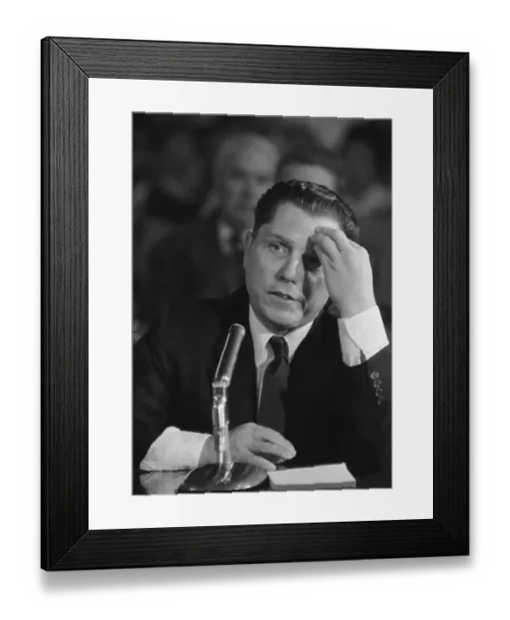 Framed Print : James Hoffa Holding His Head During Hearing Framed Print : James Hoffa Holding His Head During Hearing