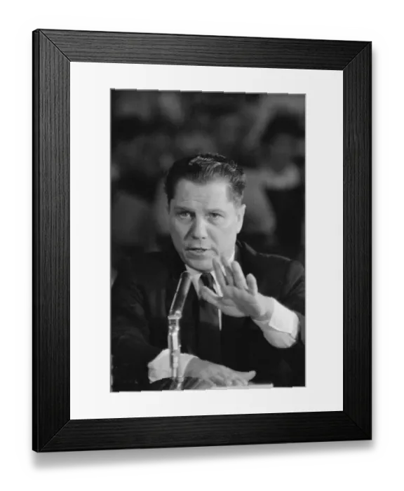 Framed Print : James Hoffa Speaking and Gesturing at Microphone Framed Print : James Hoffa Speaking and Gesturing at Microphone
