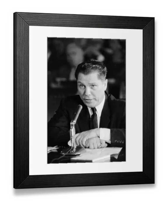 Framed Print : Jimmy Hoffa Testifying at Senate Hearing Framed Print : Jimmy Hoffa Testifying at Senate Hearing
