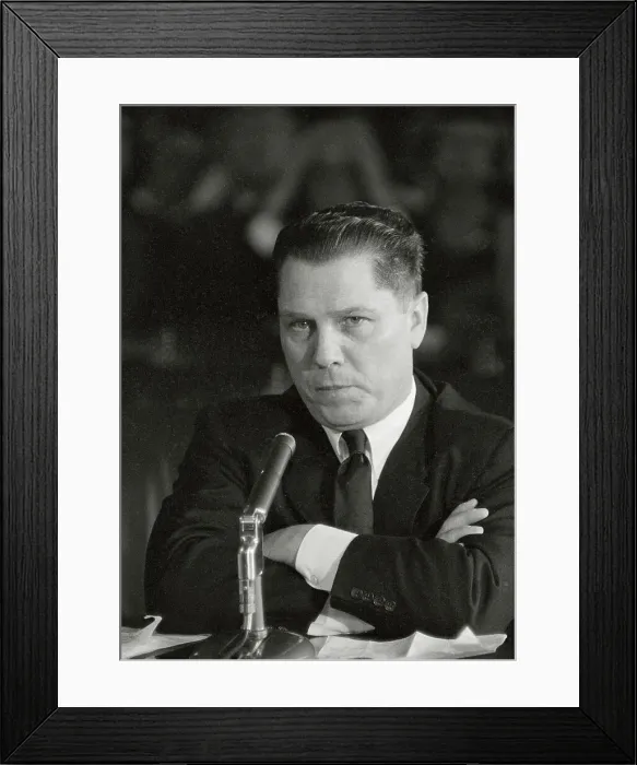 Framed Print : James R. Hoffa Sitting at Microphone Framed Print : James R. Hoffa Sitting at Microphone