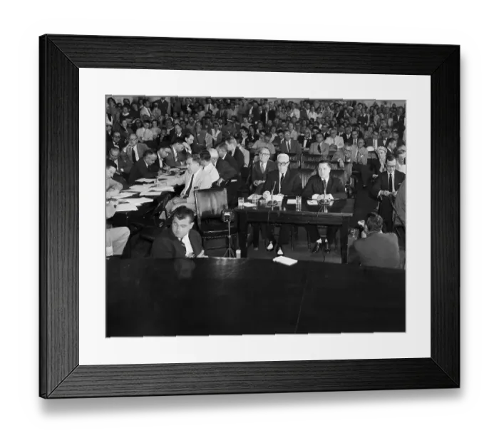 Framed Print : Crowded Court As Hoffa Testifies