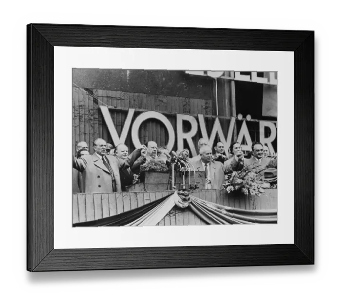 Framed Print : Soviet and East German Officials Holding Hands Framed Print : Soviet and East German Officials Holding Hands
