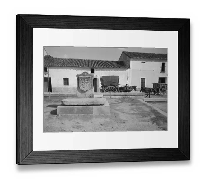 Framed Print : Stone Marker Commemorating Birthplace of Hernan Cortes Framed Print : Stone Marker Commemorating Birthplace of Hernan Cortes
