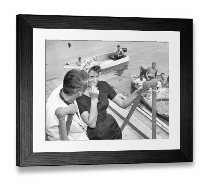 Framed Print : Sophia Loren at Park With Cary Grant Framed Print : Sophia Loren at Park With Cary Grant