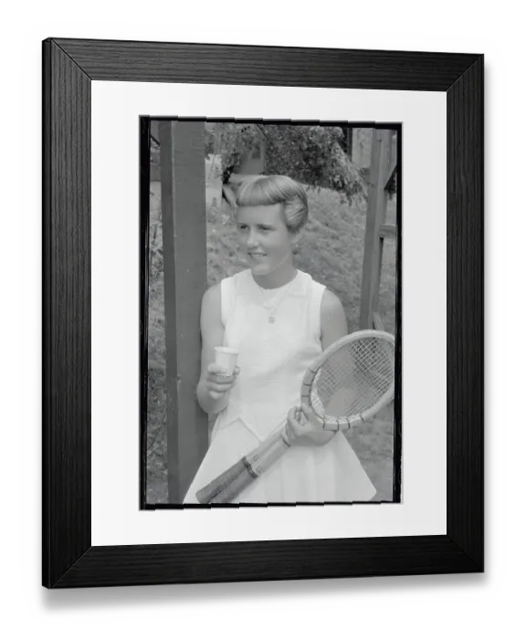 Framed Print : Karen Hantze Holding Her Tennis Racket Framed Print : Karen Hantze Holding Her Tennis Racket