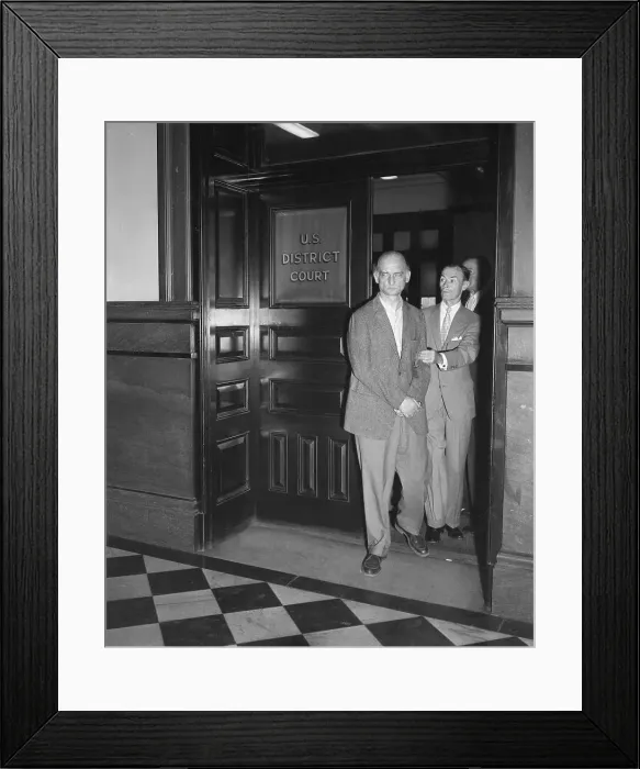Framed Print : Marshal Escorting Soviet Spy from Court Framed Print : Marshal Escorting Soviet Spy from Court