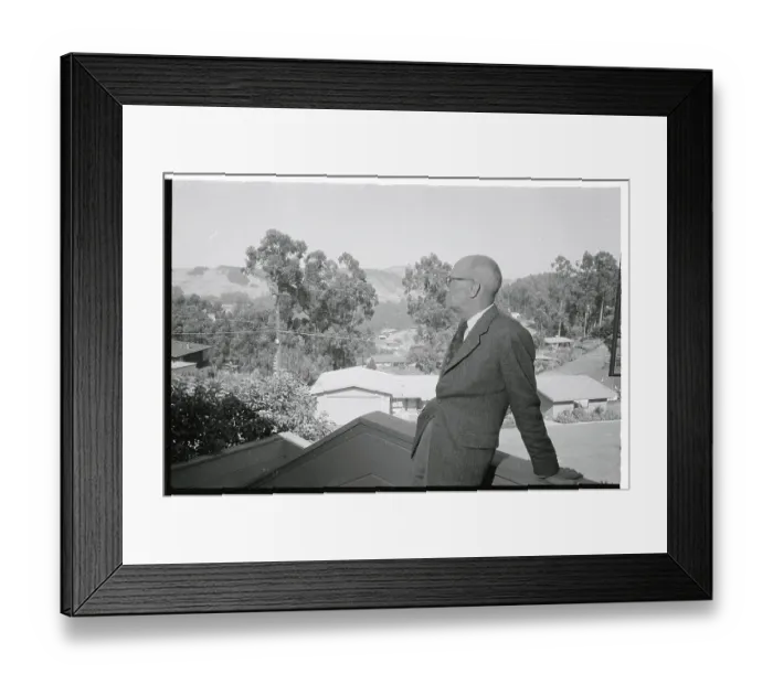 Framed Print : C.S. Forester Posing at His Home Framed Print : C.S. Forester Posing at His Home