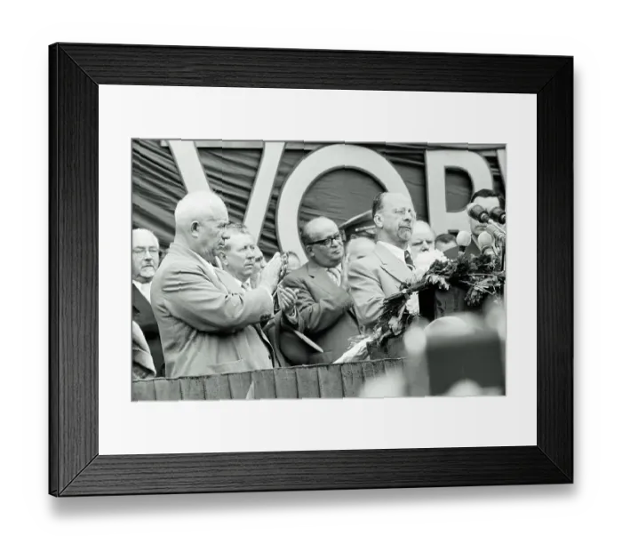 Framed Print : Nikita Khrushchev Applauding Walter Ulbricht Framed Print : Nikita Khrushchev Applauding Walter Ulbricht