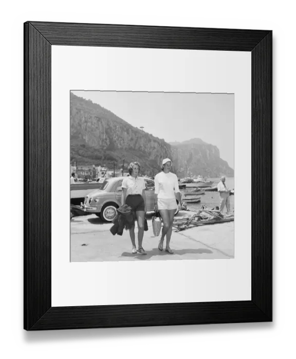 Framed Print : Ingrid Bergman and Daughter Jenny Lindstrom on Pier Framed Print : Ingrid Bergman and Daughter Jenny Lindstrom on Pier