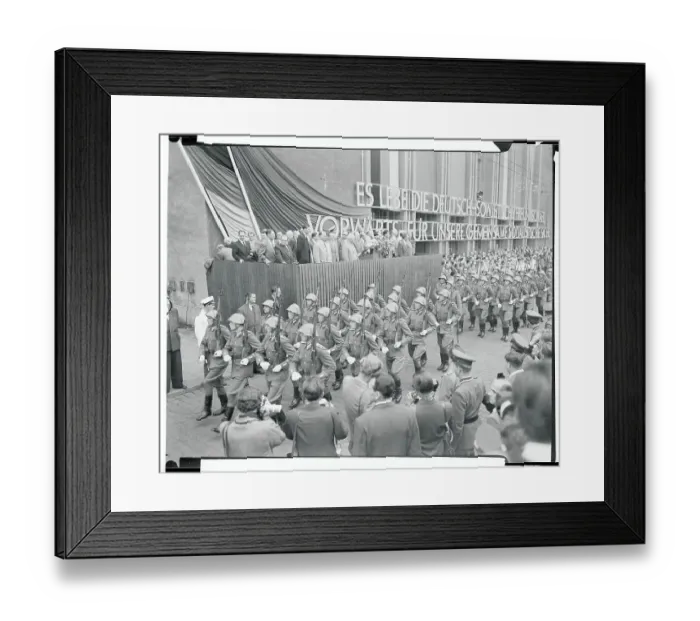 Framed Print : Soviet and East German Officials Reviewing a Parade Framed Print : Soviet and East German Officials Reviewing a Parade