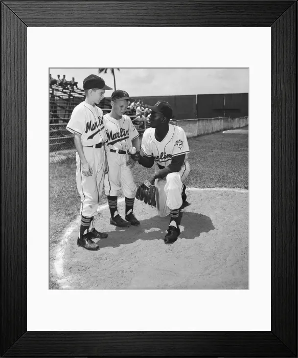 Framed Print : Satchel Paige Talking With Boys Framed Print : Satchel Paige Talking With Boys