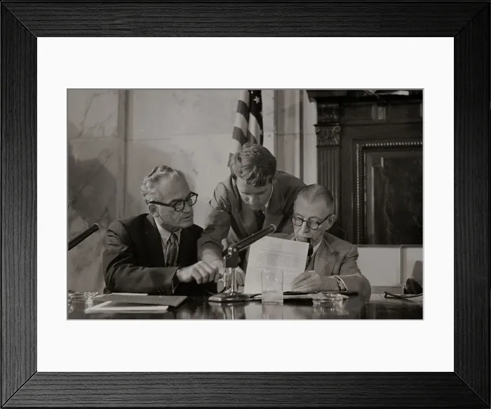 Framed Print : Goldwater and Robert Kennedy Conferring Framed Print : Goldwater and Robert Kennedy Conferring