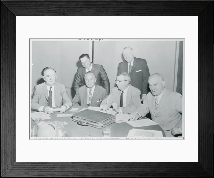 Framed Print : Portrait of Teamsters Union Officials