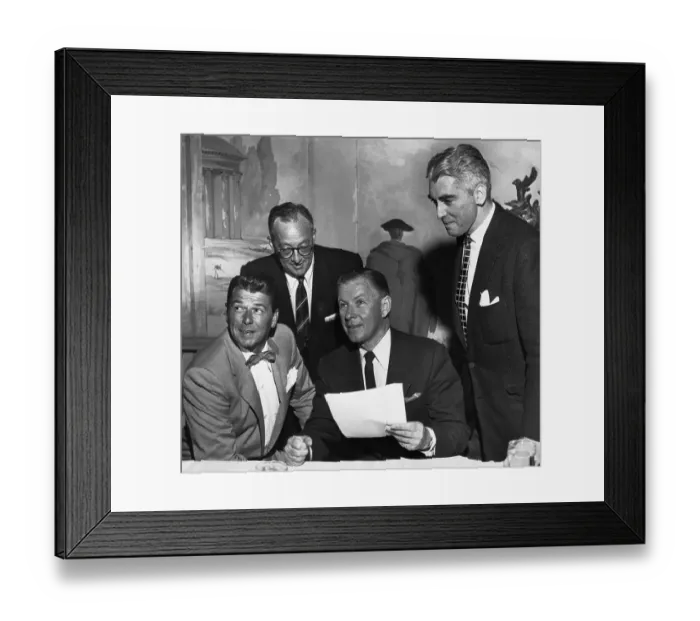 Framed Print : Ronald Reagan with Committee Members Framed Print : Ronald Reagan with Committee Members